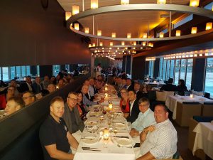 Team dinner celebration at the resto